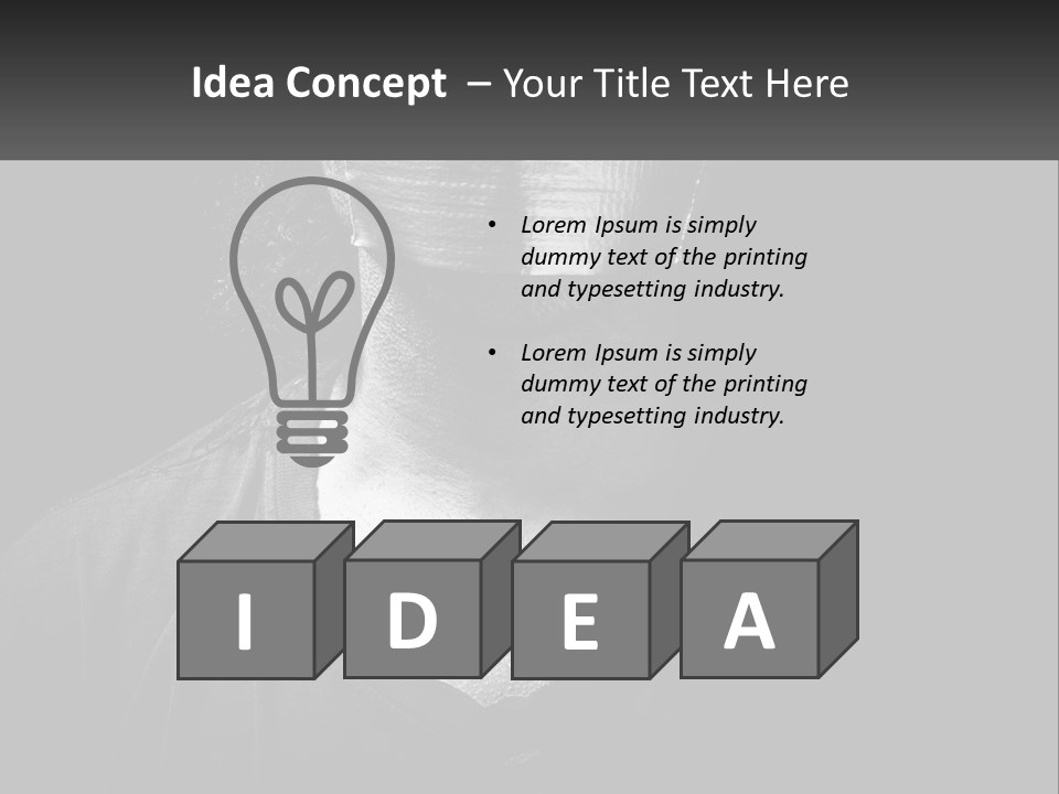 A Black And White Photo Of A Man's Face PowerPoint Template