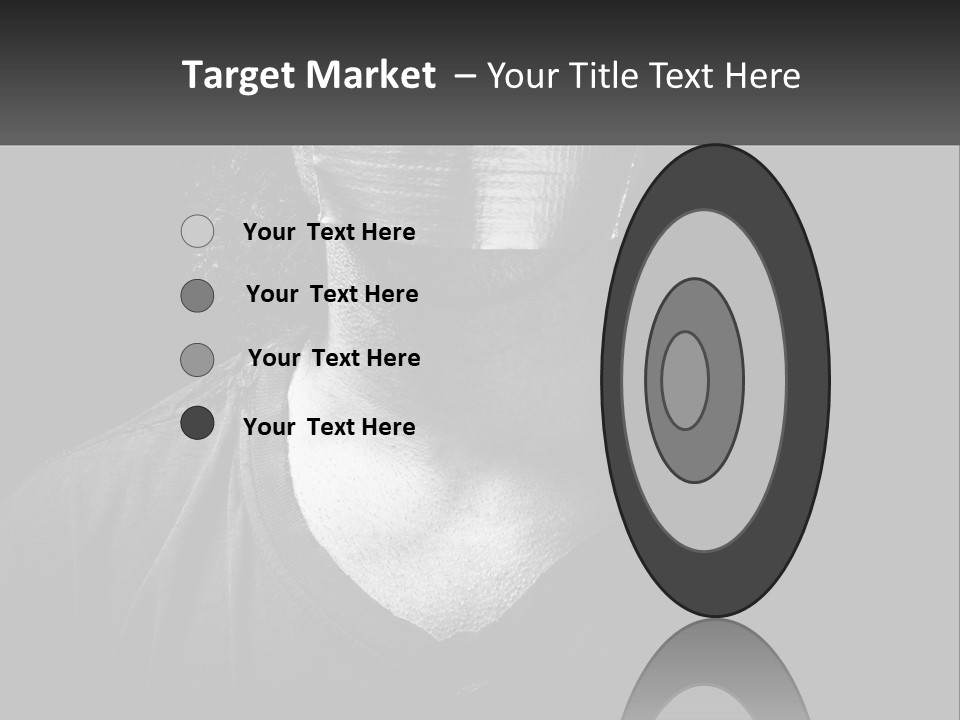 A Black And White Photo Of A Man's Face PowerPoint Template