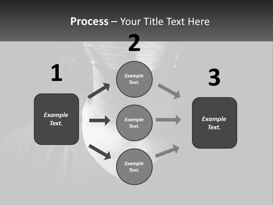 A Black And White Photo Of A Man's Face PowerPoint Template