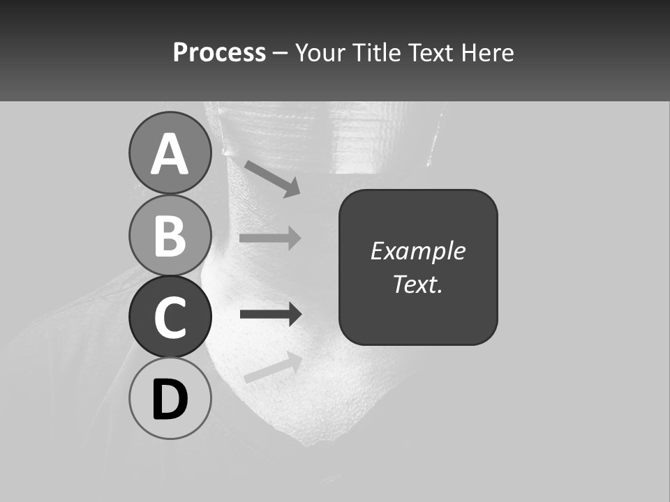 A Black And White Photo Of A Man's Face PowerPoint Template