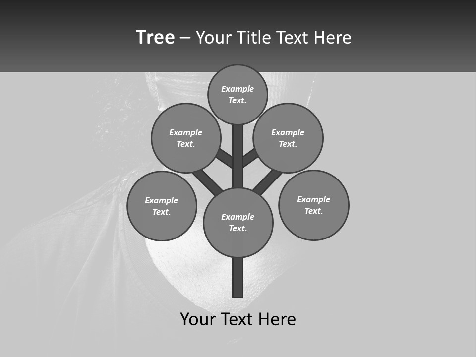 A Black And White Photo Of A Man's Face PowerPoint Template