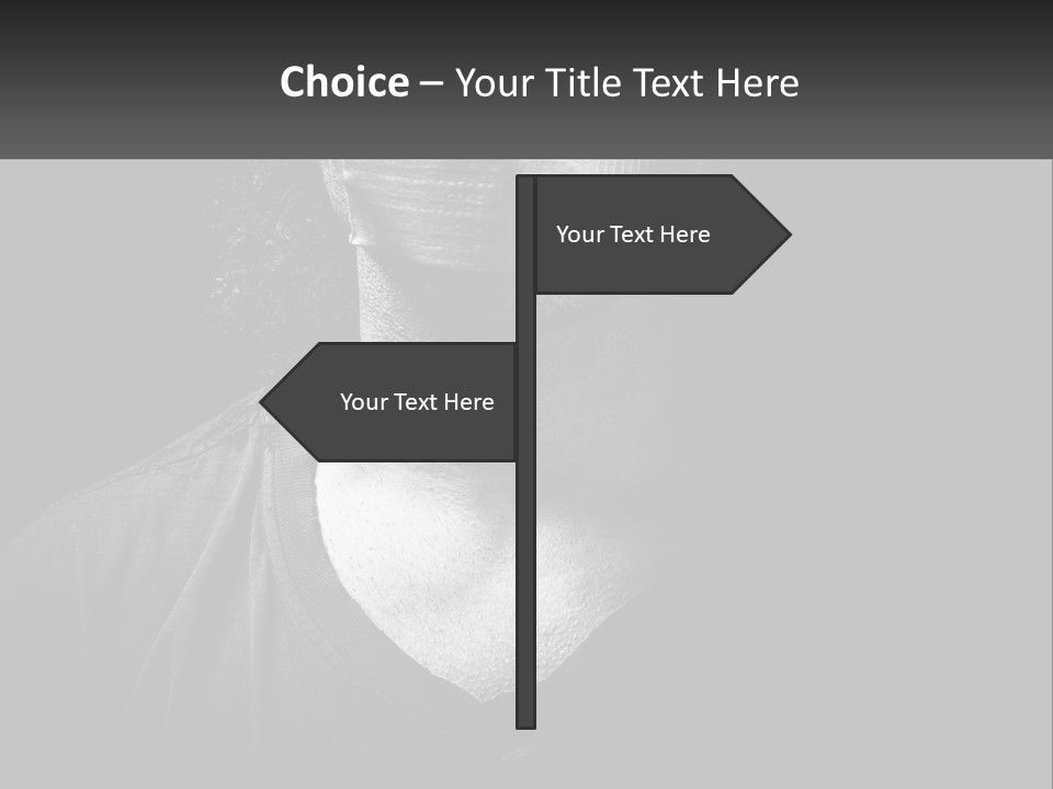 A Black And White Photo Of A Man's Face PowerPoint Template