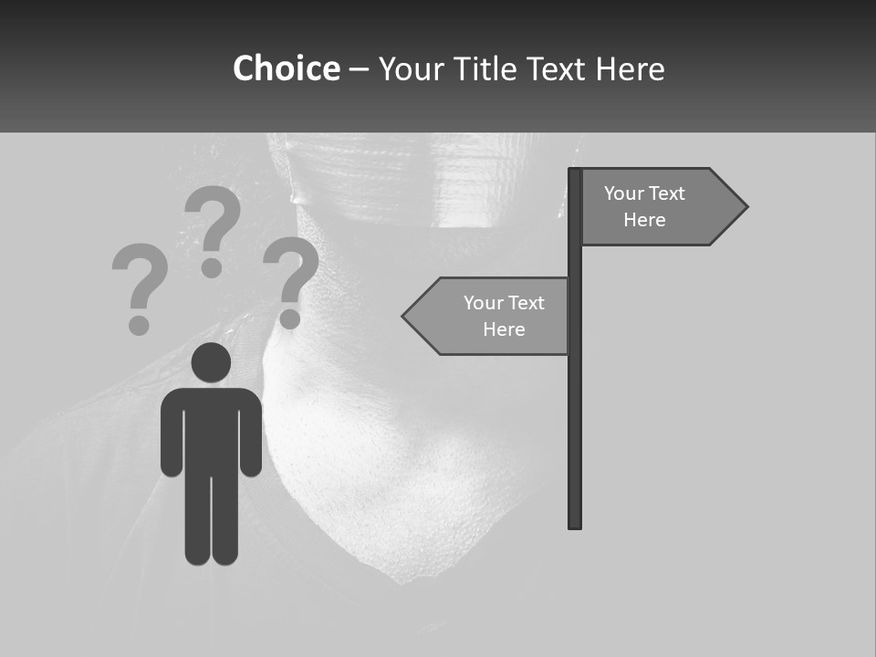 A Black And White Photo Of A Man's Face PowerPoint Template