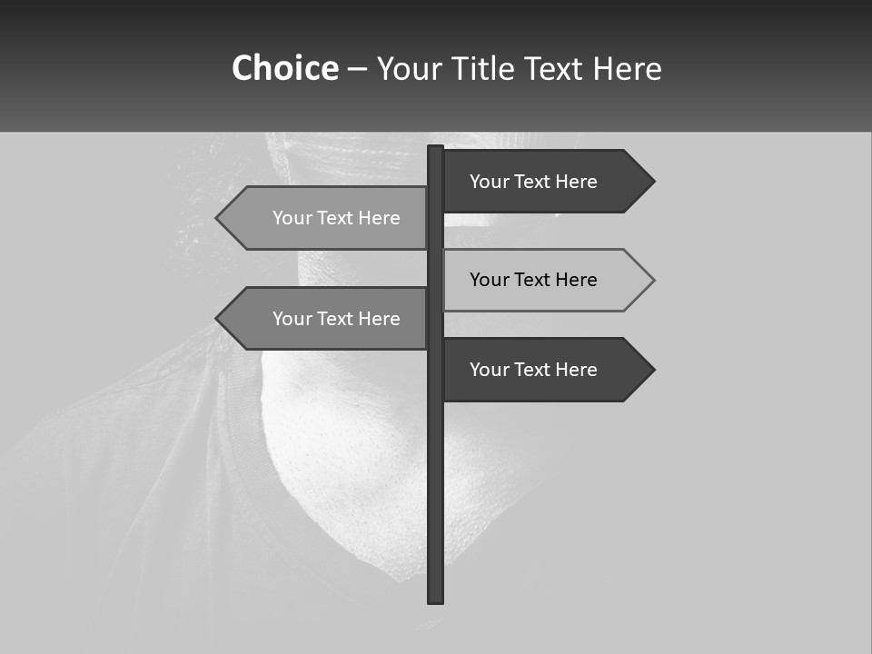 A Black And White Photo Of A Man's Face PowerPoint Template