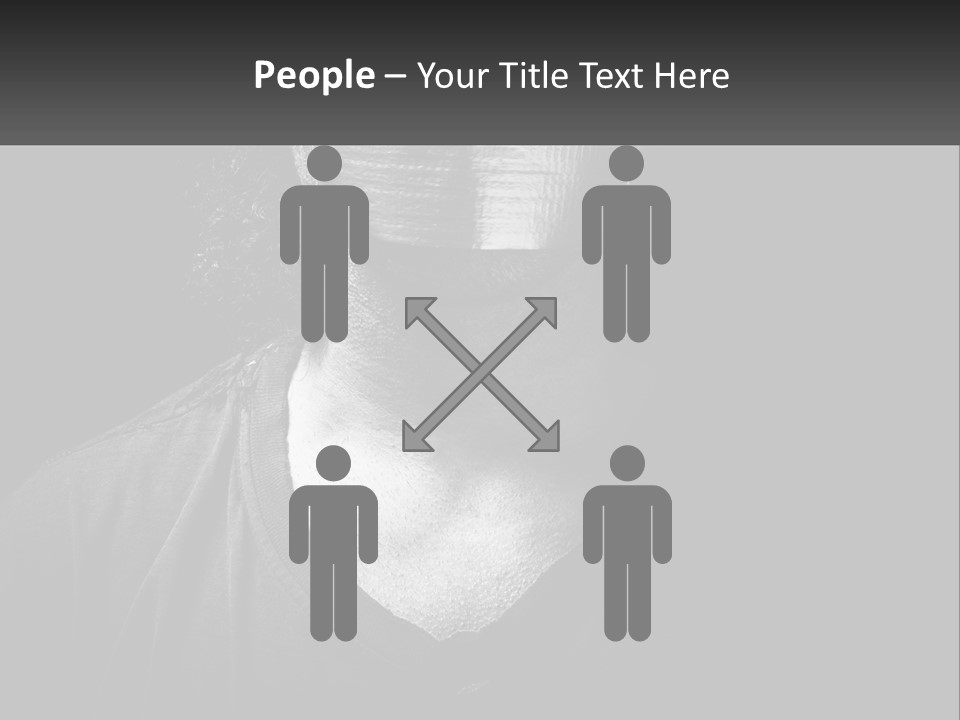 A Black And White Photo Of A Man's Face PowerPoint Template