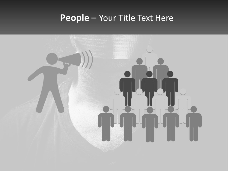 A Black And White Photo Of A Man's Face PowerPoint Template