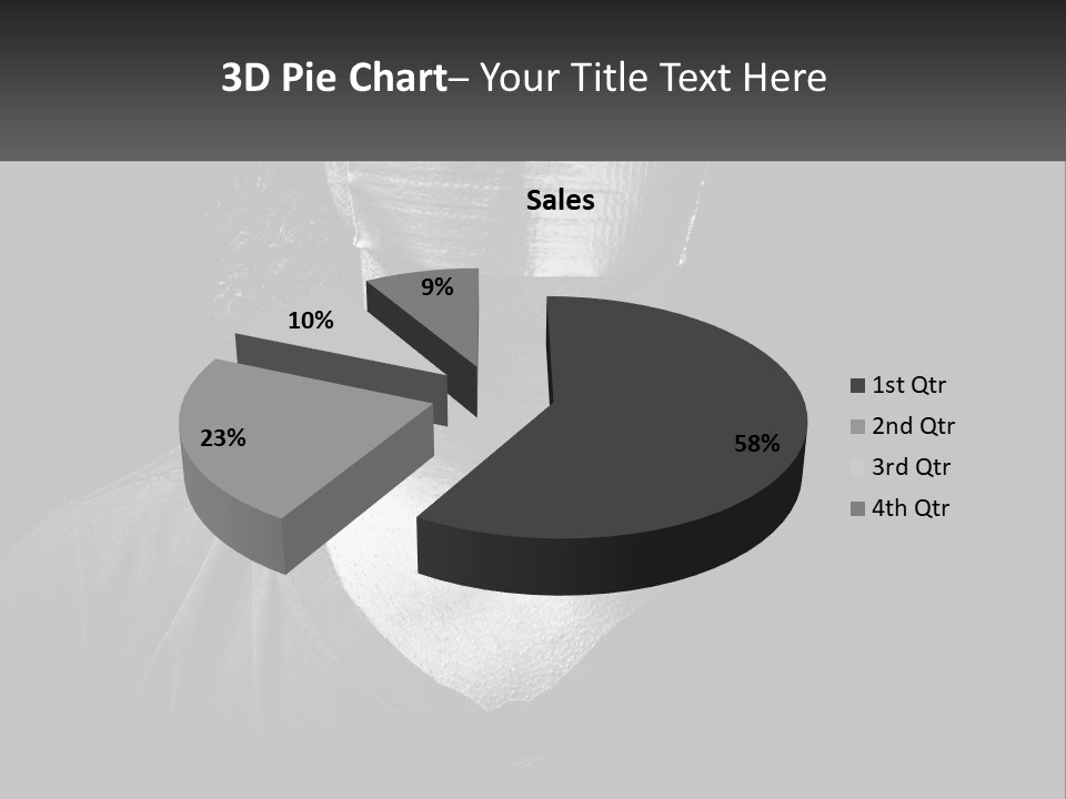 A Black And White Photo Of A Man's Face PowerPoint Template