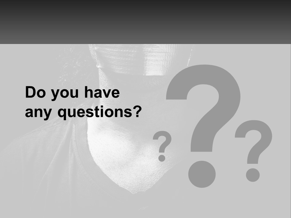 A Black And White Photo Of A Man's Face PowerPoint Template