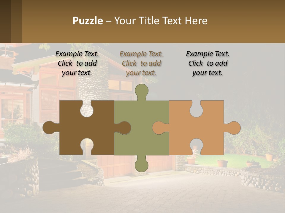 A House Is Lit Up At Night With Lights On PowerPoint Template