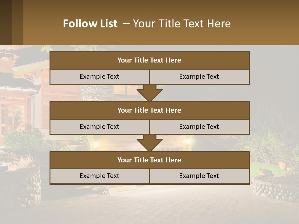 A House Is Lit Up At Night With Lights On PowerPoint Template