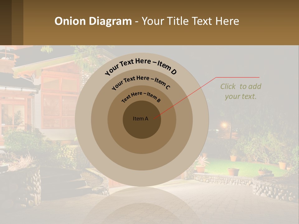 A House Is Lit Up At Night With Lights On PowerPoint Template