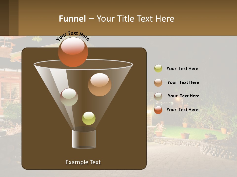 A House Is Lit Up At Night With Lights On PowerPoint Template