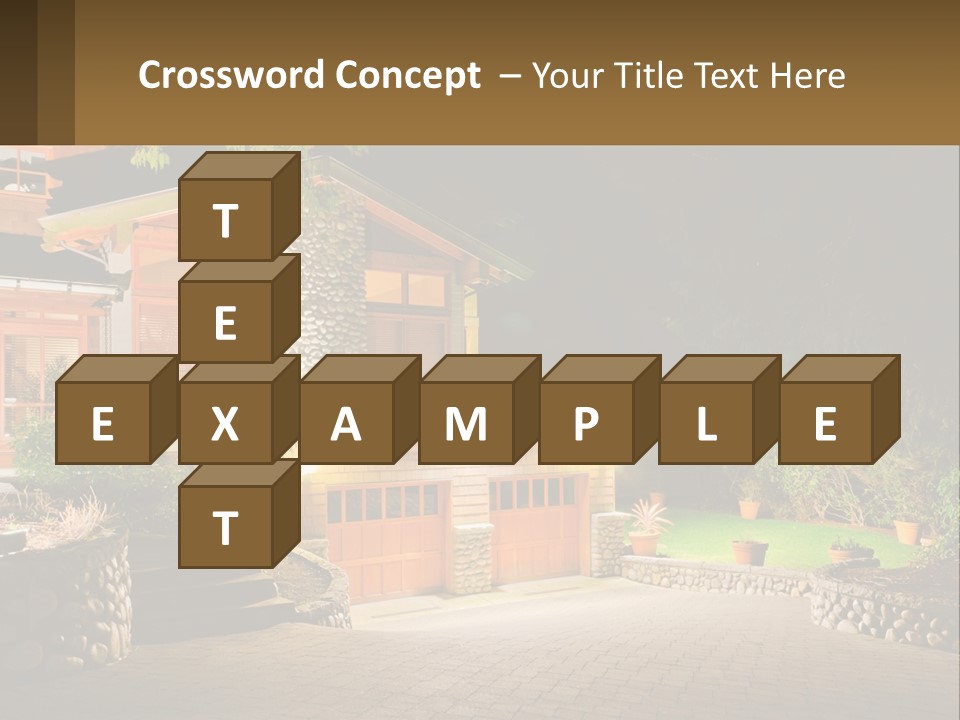 A House Is Lit Up At Night With Lights On PowerPoint Template