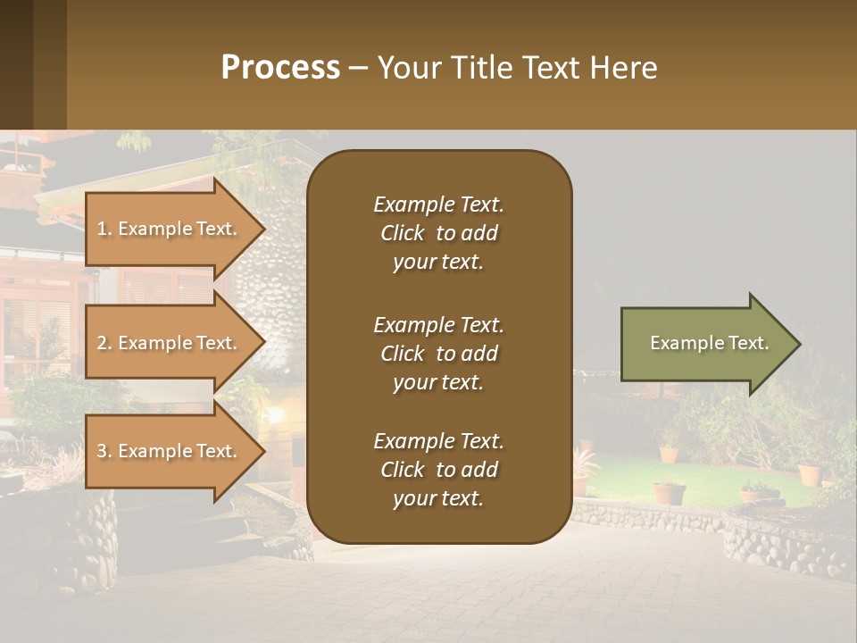 A House Is Lit Up At Night With Lights On PowerPoint Template