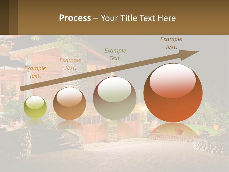 A House Is Lit Up At Night With Lights On PowerPoint Template