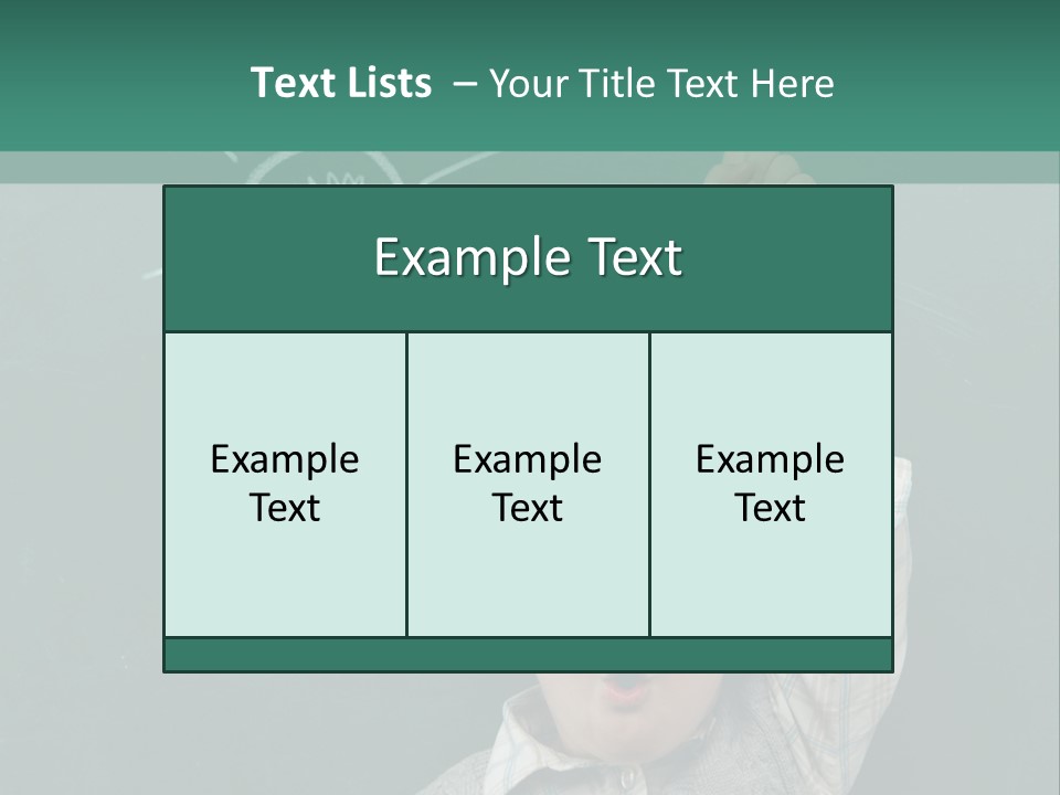 A Young Boy Pointing At A Light Bulb On A Chalkboard PowerPoint Template
