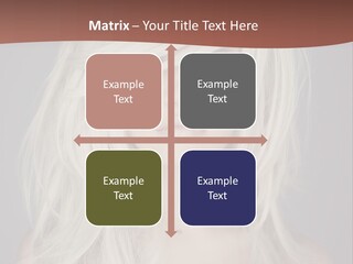 A Woman With Long Blonde Hair Is Posing For A Picture PowerPoint Template