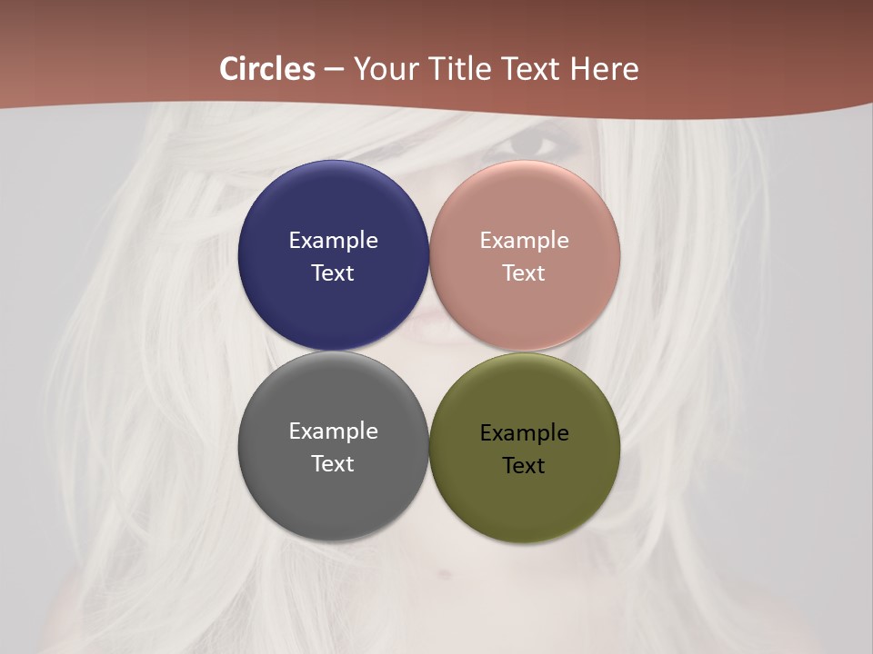 A Woman With Long Blonde Hair Is Posing For A Picture PowerPoint Template
