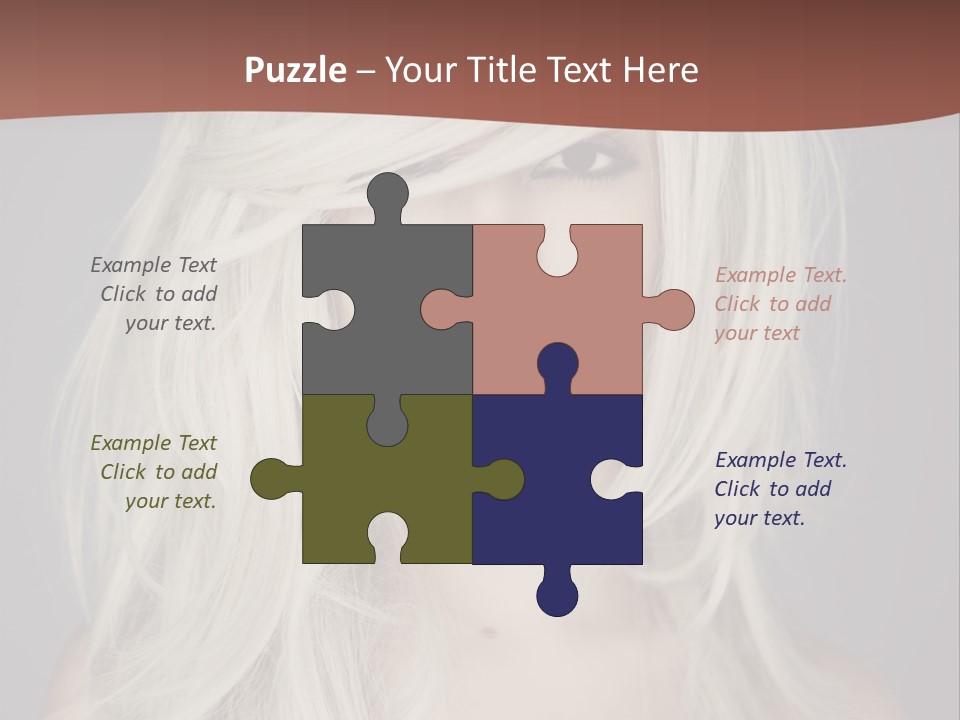 A Woman With Long Blonde Hair Is Posing For A Picture PowerPoint Template