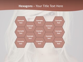 A Woman With Long Blonde Hair Is Posing For A Picture PowerPoint Template