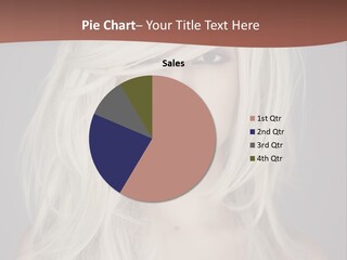 A Woman With Long Blonde Hair Is Posing For A Picture PowerPoint Template