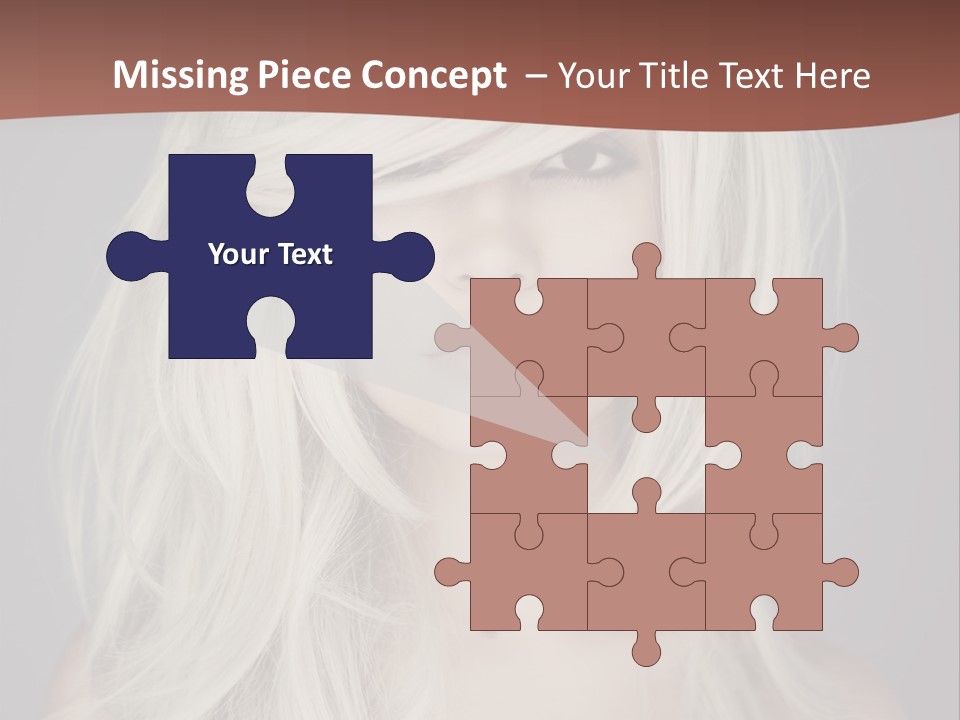 A Woman With Long Blonde Hair Is Posing For A Picture PowerPoint Template