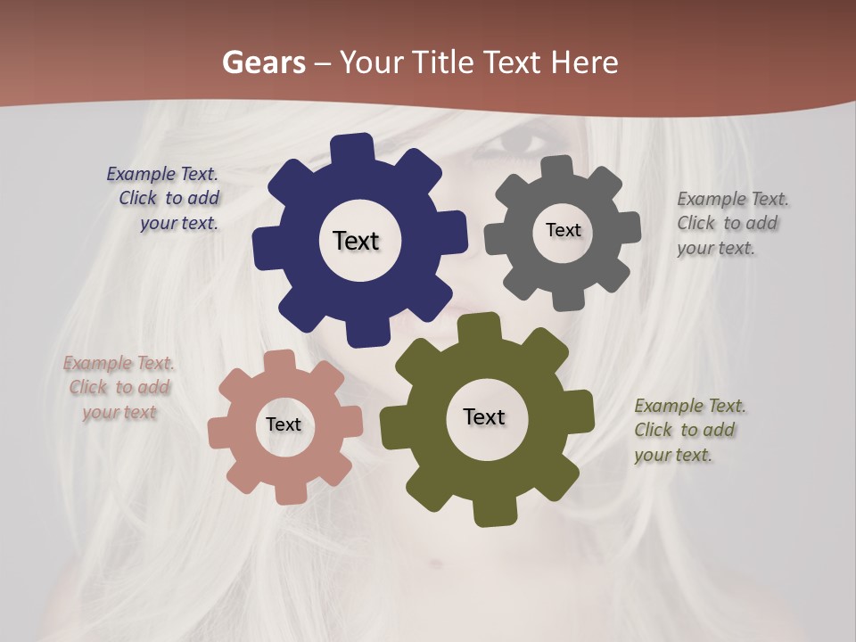 A Woman With Long Blonde Hair Is Posing For A Picture PowerPoint Template