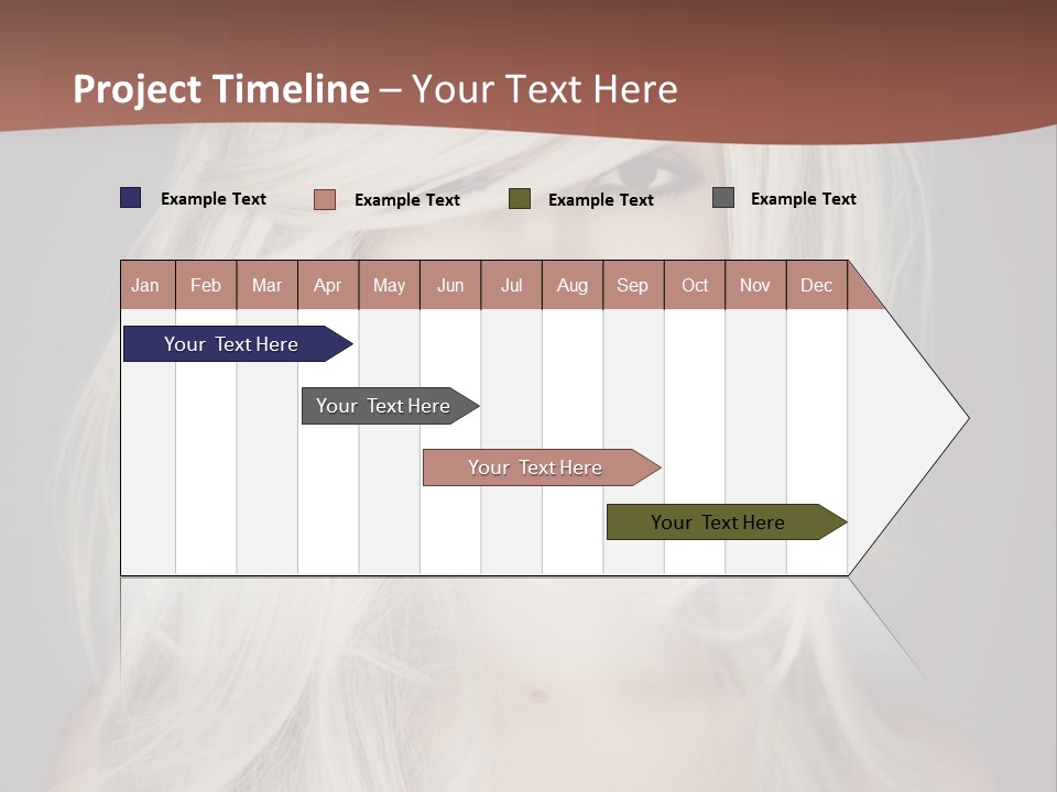 A Woman With Long Blonde Hair Is Posing For A Picture PowerPoint Template