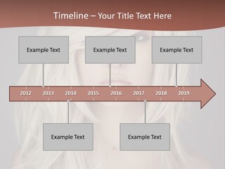 A Woman With Long Blonde Hair Is Posing For A Picture PowerPoint Template