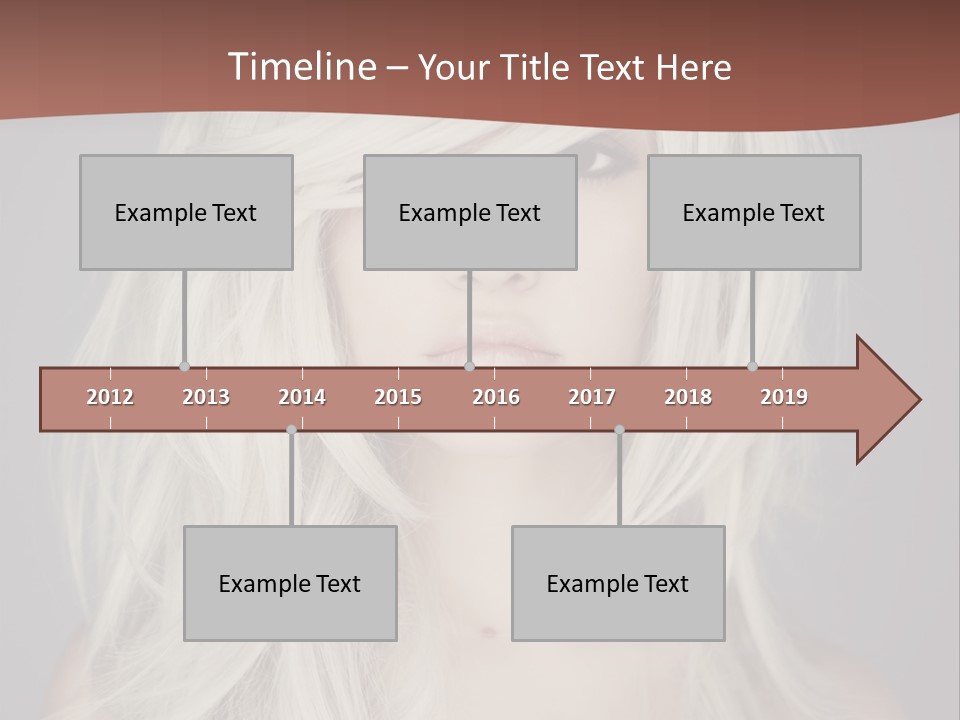 A Woman With Long Blonde Hair Is Posing For A Picture PowerPoint Template