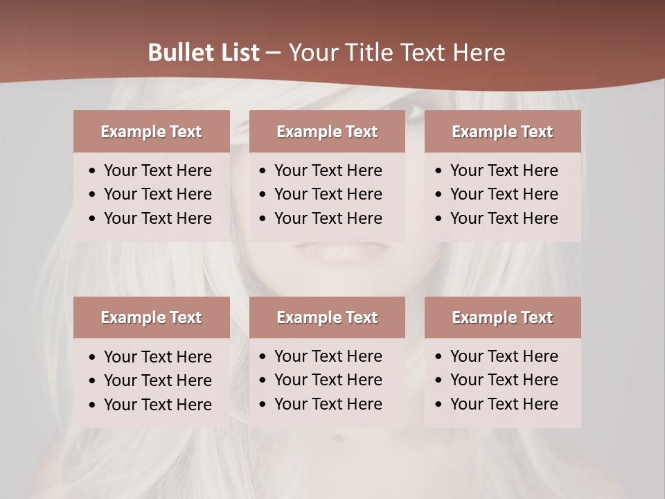 A Woman With Long Blonde Hair Is Posing For A Picture PowerPoint Template