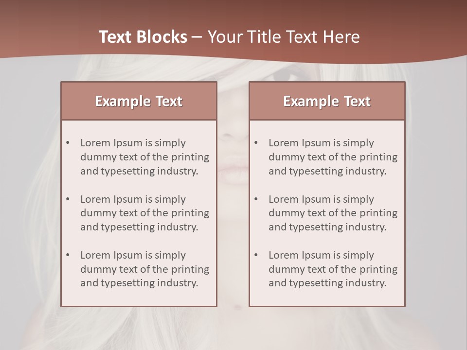 A Woman With Long Blonde Hair Is Posing For A Picture PowerPoint Template