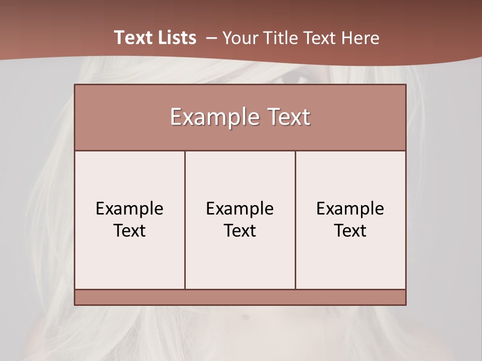 A Woman With Long Blonde Hair Is Posing For A Picture PowerPoint Template