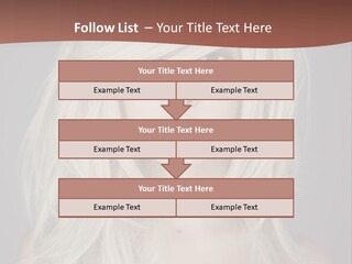 A Woman With Long Blonde Hair Is Posing For A Picture PowerPoint Template