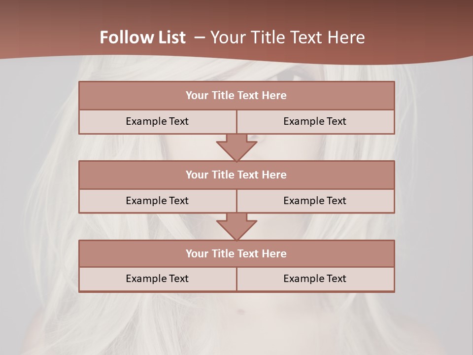 A Woman With Long Blonde Hair Is Posing For A Picture PowerPoint Template