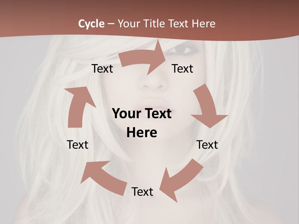 A Woman With Long Blonde Hair Is Posing For A Picture PowerPoint Template
