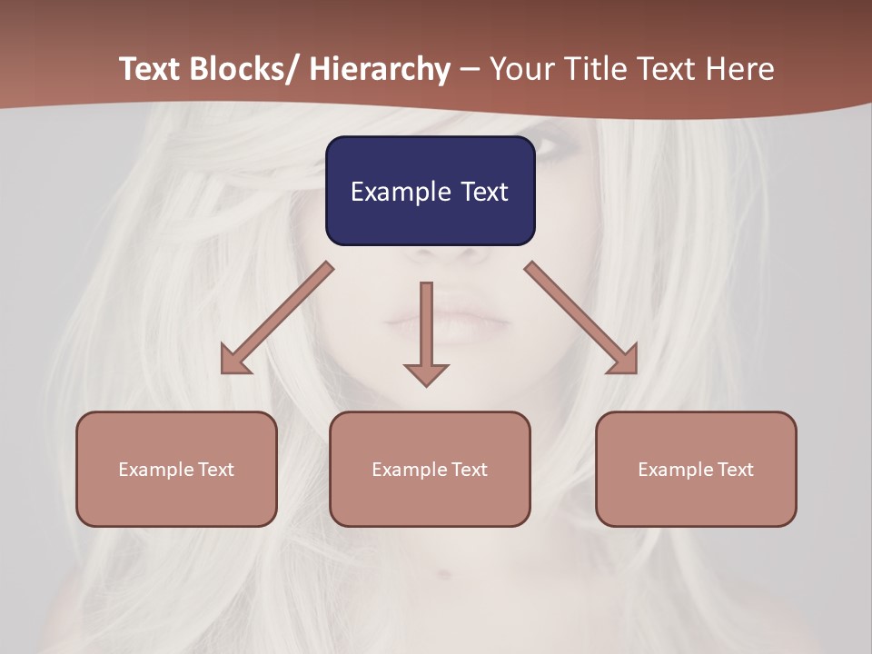 A Woman With Long Blonde Hair Is Posing For A Picture PowerPoint Template