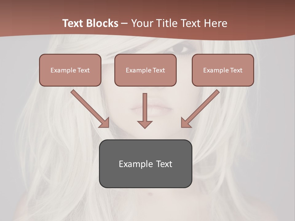 A Woman With Long Blonde Hair Is Posing For A Picture PowerPoint Template