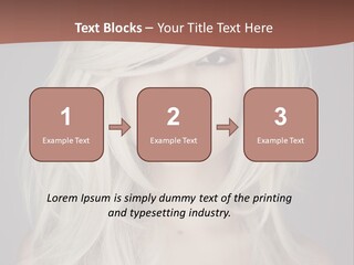 A Woman With Long Blonde Hair Is Posing For A Picture PowerPoint Template