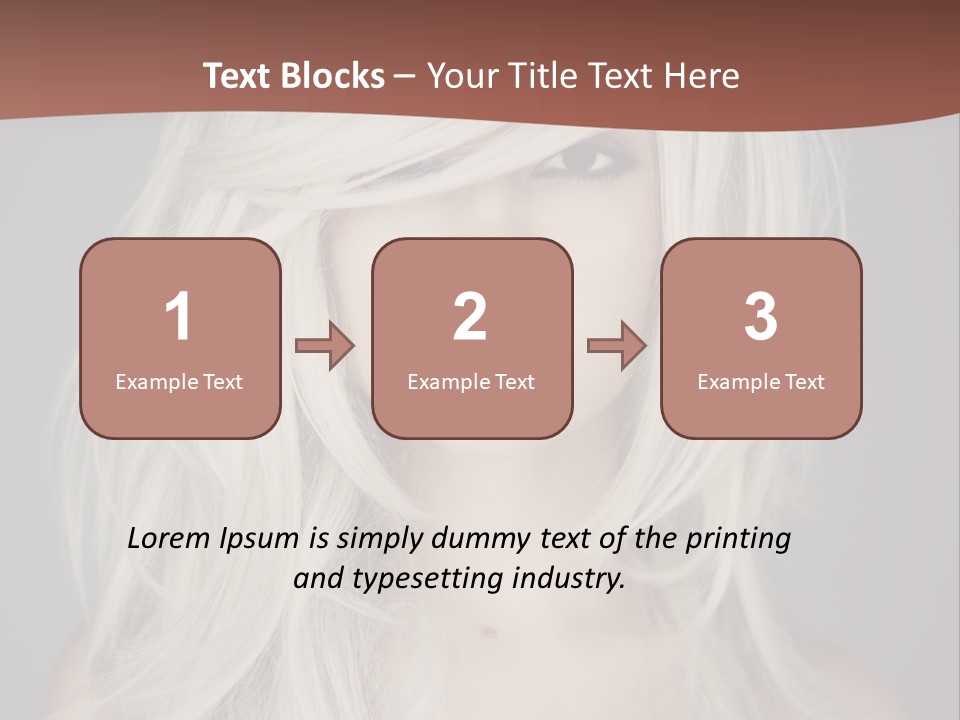 A Woman With Long Blonde Hair Is Posing For A Picture PowerPoint Template