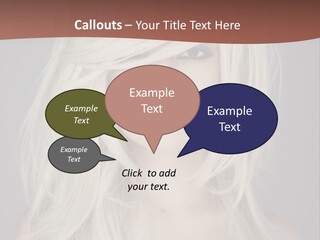 A Woman With Long Blonde Hair Is Posing For A Picture PowerPoint Template