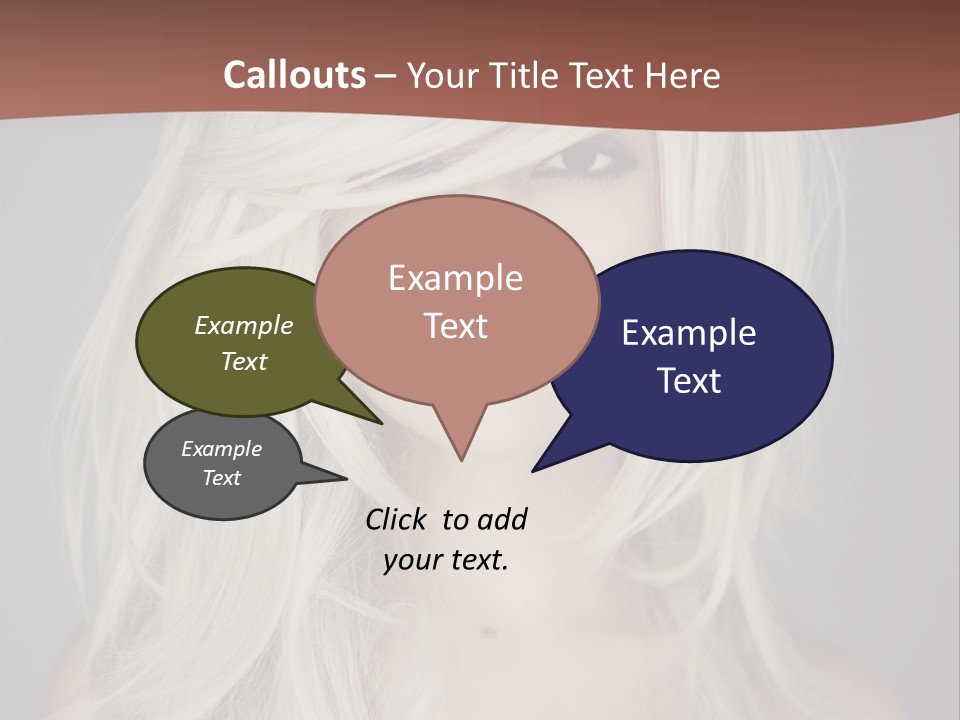 A Woman With Long Blonde Hair Is Posing For A Picture PowerPoint Template