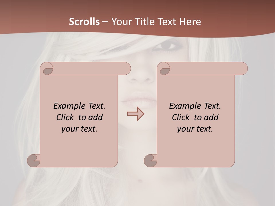 A Woman With Long Blonde Hair Is Posing For A Picture PowerPoint Template