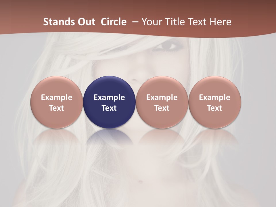 A Woman With Long Blonde Hair Is Posing For A Picture PowerPoint Template