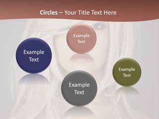 A Woman With Long Blonde Hair Is Posing For A Picture PowerPoint Template