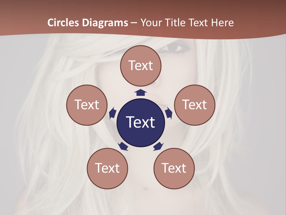 A Woman With Long Blonde Hair Is Posing For A Picture PowerPoint Template