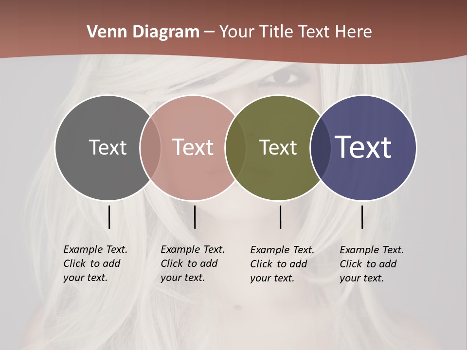A Woman With Long Blonde Hair Is Posing For A Picture PowerPoint Template