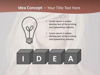 A Woman With Long Blonde Hair Is Posing For A Picture PowerPoint Template