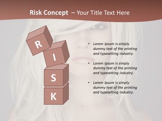 A Woman With Long Blonde Hair Is Posing For A Picture PowerPoint Template