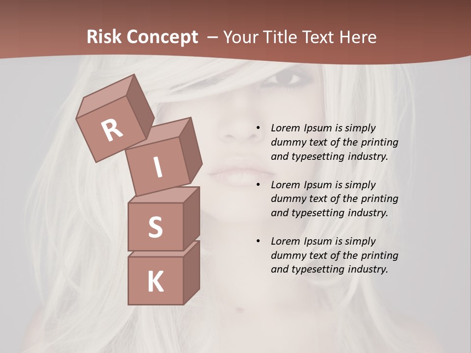 A Woman With Long Blonde Hair Is Posing For A Picture PowerPoint Template
